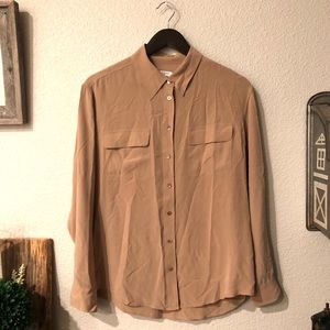 Equipment Femme Signature Silk Blouse Sz Large